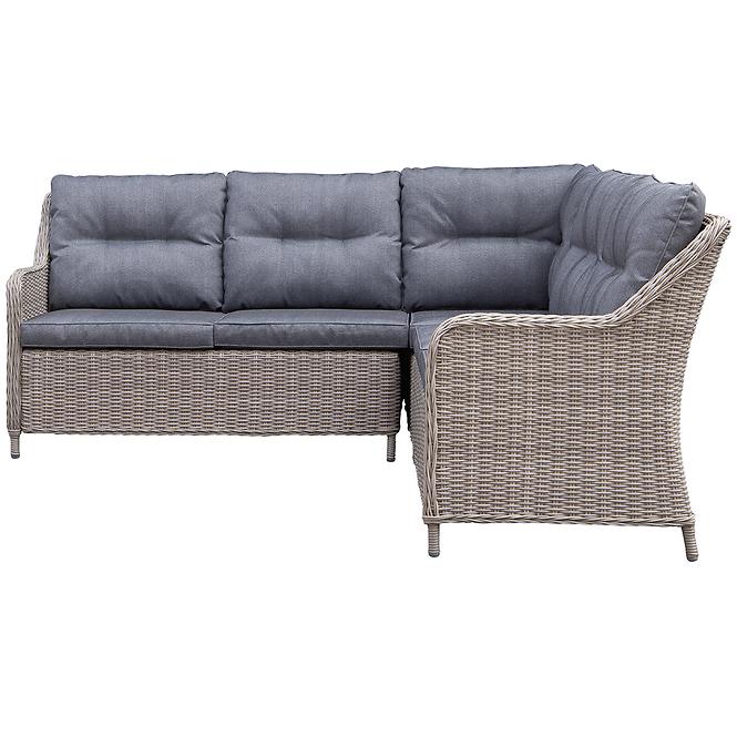 Garten ecksofa technorattan Bolzano grau