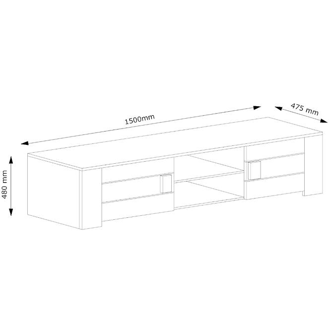 TV-Schrank Ferrara 08 rtv Eiche canyon