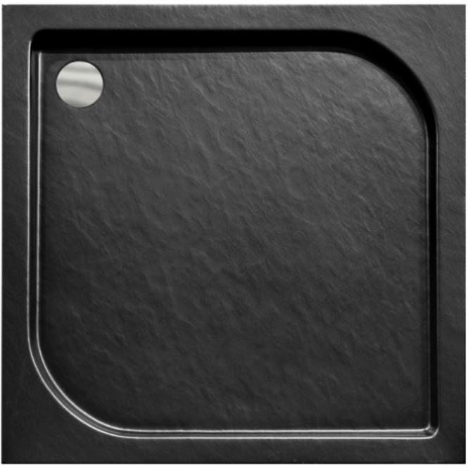 Duschwanne Viereck Oskar Stone Effect New 80x80 Schwarz