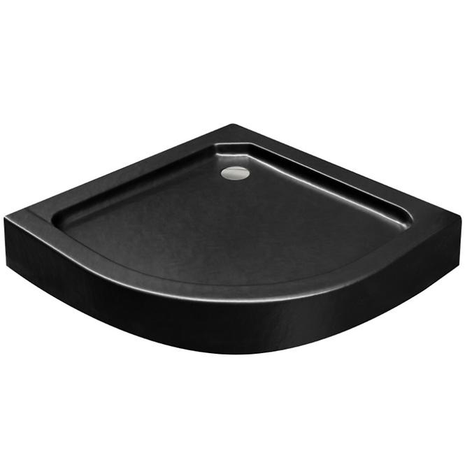 Duschwanne Viertelkreis Alex Stone Effect New 80x80 Schwarz