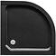 Duschwanne Viertelkreis Alex Stone Effect New 90x90 Schwarz,2