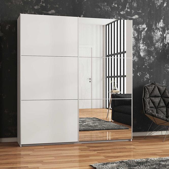 Schrank Vigo 120 weiß/Spiegel