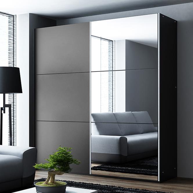 Schrank Vigo 150 graphit/Spiegel