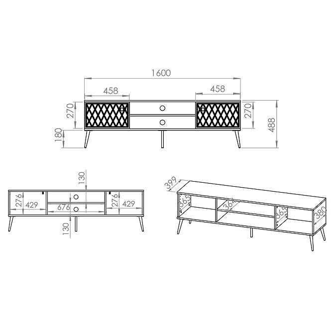 TV Tisch Eljot 07 Schwarz