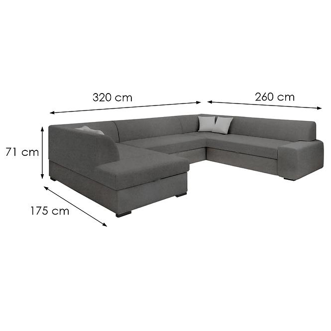 Ecksofa Minos U Cloud 91 rechts