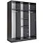 Schrank Duarte D3 Kaschmir/Schwarz/Spiegel ,3