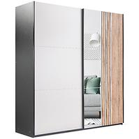 Schrank Evora 203 Kaschmir/Schwarz/Wotaneiche 