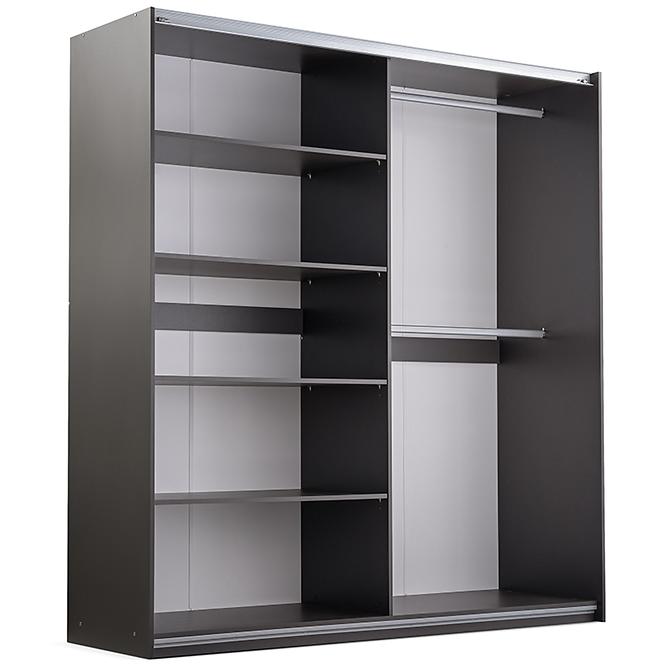 Schrank Evora 203 Kaschmir/Schwarz/Wotaneiche 