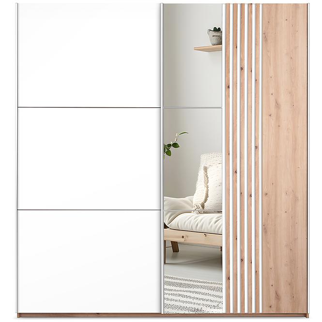 Schrank Sintra 203 weiß/Wotaneiche 