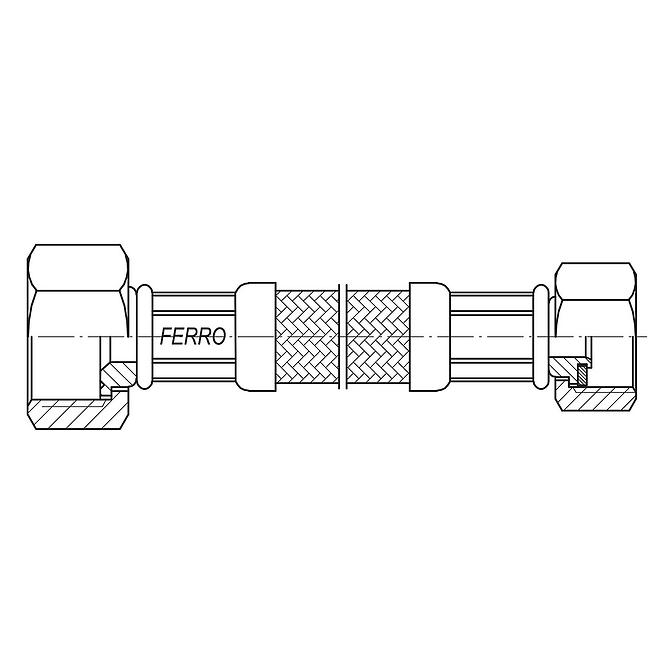 Flexschlauch PWS87 L-100 cm 1/2 x 3/8 N-N