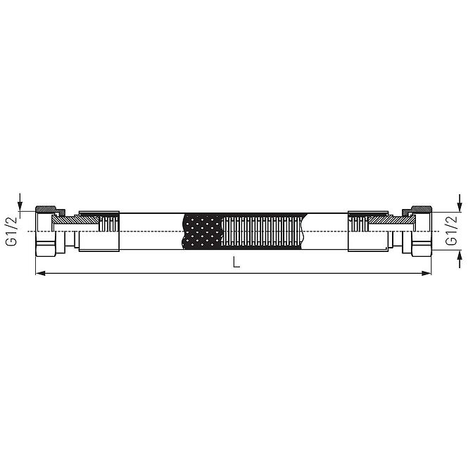 Gasschlauch 1/2 0,75 m PVC