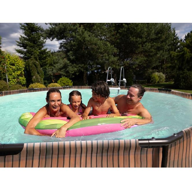 Marimex Florida Pool 3,05 x 0,91m mit eingebautem Skimmer TEAK-Motiv