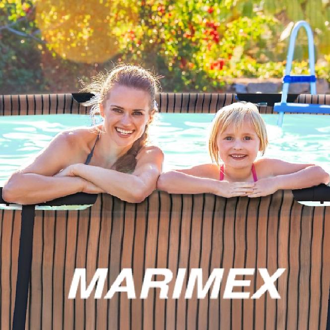 Marimex Florida Pool 3,05 x 0,91m mit eingebautem Skimmer TEAK-Motiv