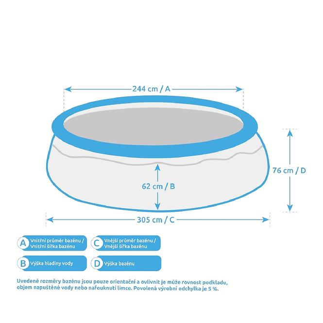 Marimex Tampa Schwimmbecken 3,05 x 0,76m RATAN Motiv