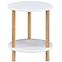 Beistelltisch GC7405 35x35x43 Weiß/Natural