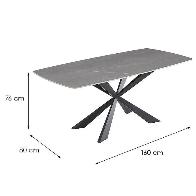 Tisch Camilius Cross 9954 Keramik/Schwarz