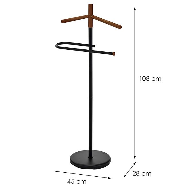 Kleiderständer/Herrendiener GC6679 Schwarz/Nuss