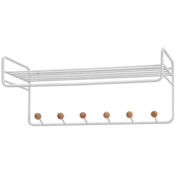 Wandgarderobe mit Ablage und Haken GC7230 Weiß/Natural