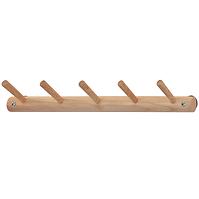 Wandgarderobe aus Holz mit Haken GC7316-5 Natural
