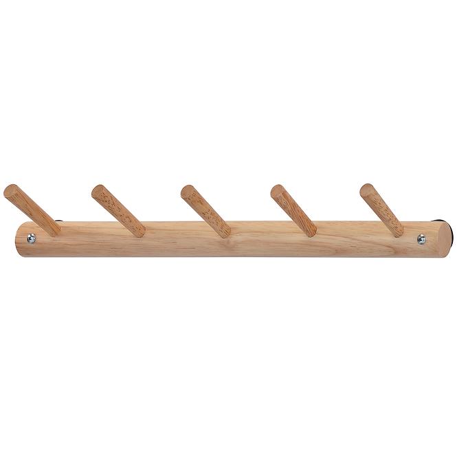 Wandgarderobe aus Holz mit Haken GC7316-5 Natural