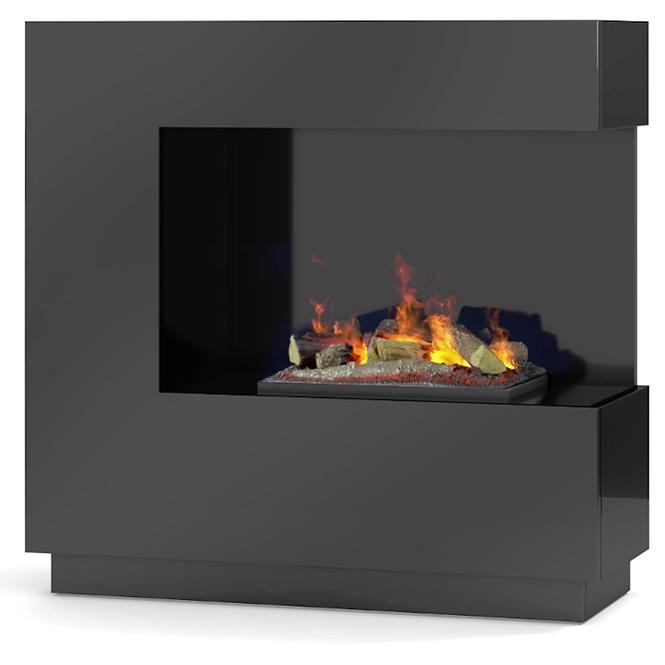 Elektrokamin Zen pravý 400/600 Schwarz Glanz
