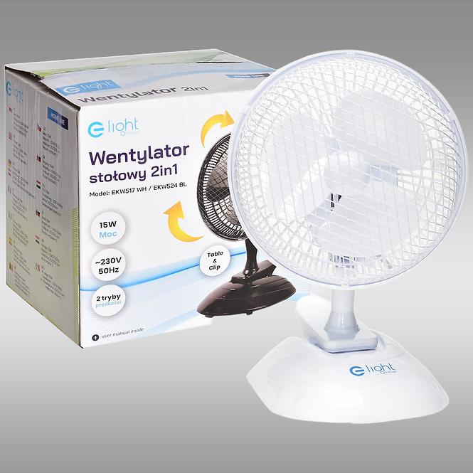 45EW WENTYLATOR TABLE EKW517 WHITE 6” 2IN1