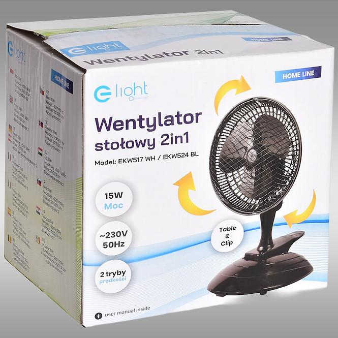 45EW WENTYLATOR TABLE EKW524 BLACK 6” 2IN1