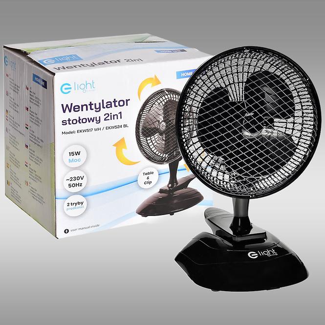 45EW WENTYLATOR TABLE EKW524 BLACK 6” 2IN1