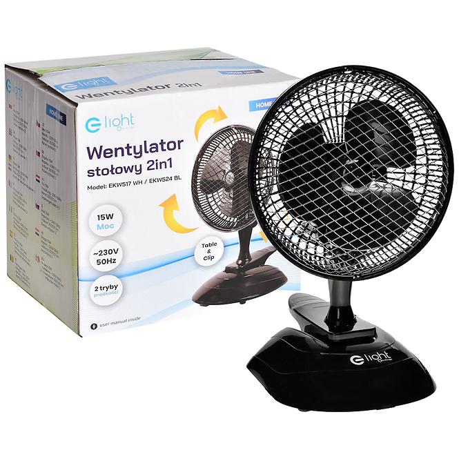 45EW WENTYLATOR TABLE EKW524 BLACK 6” 2IN1