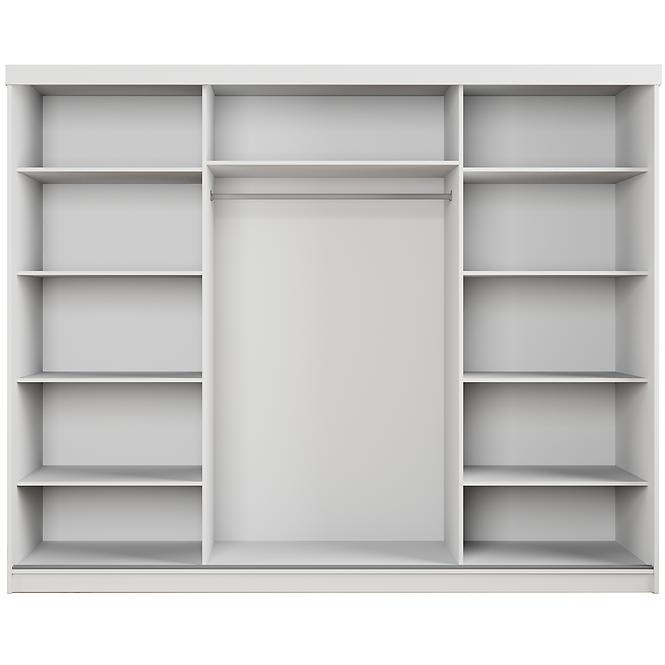 Schrank Palermo 250 Weiß + Spiegel