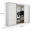 Schrank Palermo 250 Weiß + Spiegel,3