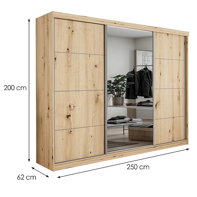 Schrank Palermo 250 artisan + Spiegel