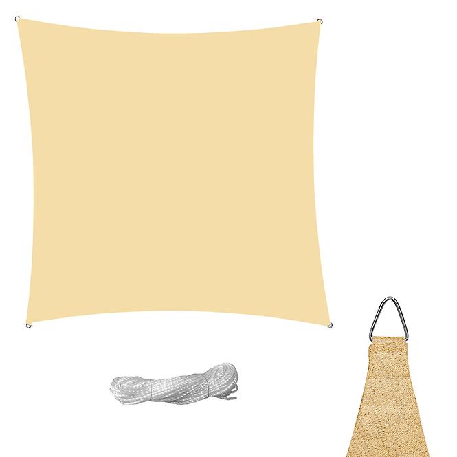Schattierfolie quadratisch 3,6x3,6 beige