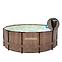Pool Florida 3,66 x 1,22m Rattan mit eingebautem Skimmer,3
