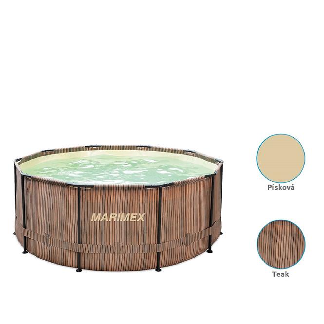 Pool Florida 3,66 x 1,22m Rattan mit eingebautem Skimmer