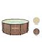 Pool Florida 3,66 x 1,22m Rattan mit eingebautem Skimmer,4
