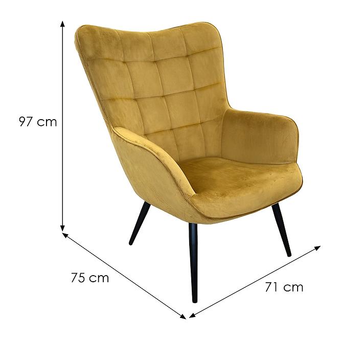 Sessel Jet WX-2931-1T Yellow Velvet 20