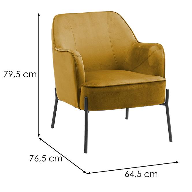 Sessel Bob WX-2924 Yellow Velvet 20