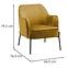 Sessel Bob WX-2924 Yellow Velvet 20,6