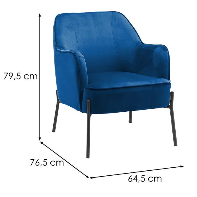 Sessel Bob WX-2924 Blue Velvet 16