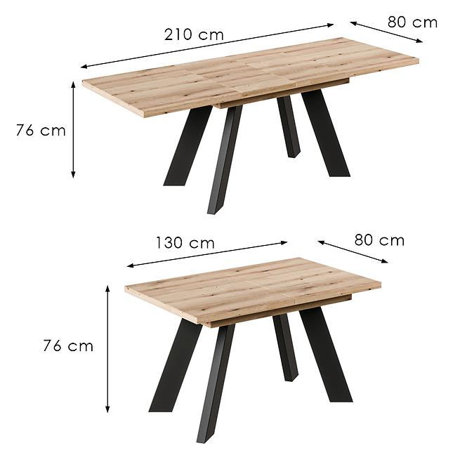 Tisch Como-210 Eiche evoke