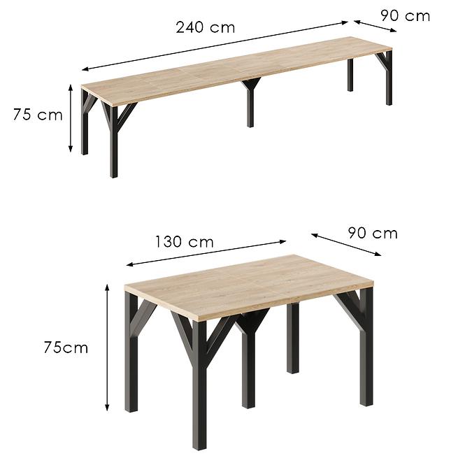 Tisch Dunaj 240 Eiche cremona torro