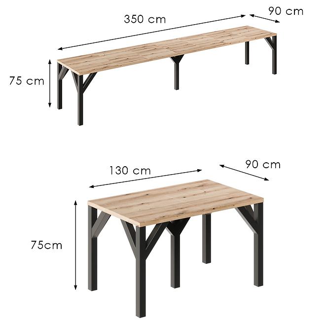 Tisch Dunaj 350 Eiche evoke
