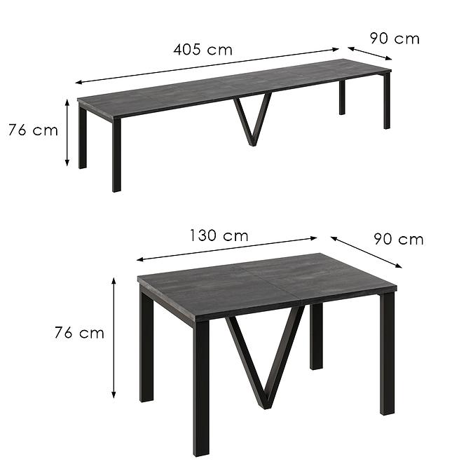 Tisch Titan Beton Czarny