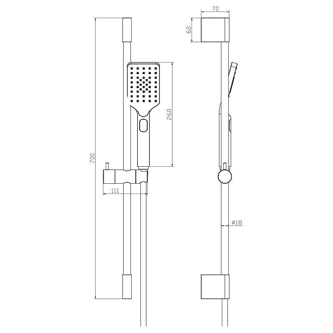 Duschset Royal 1F Black Rose Gold,2