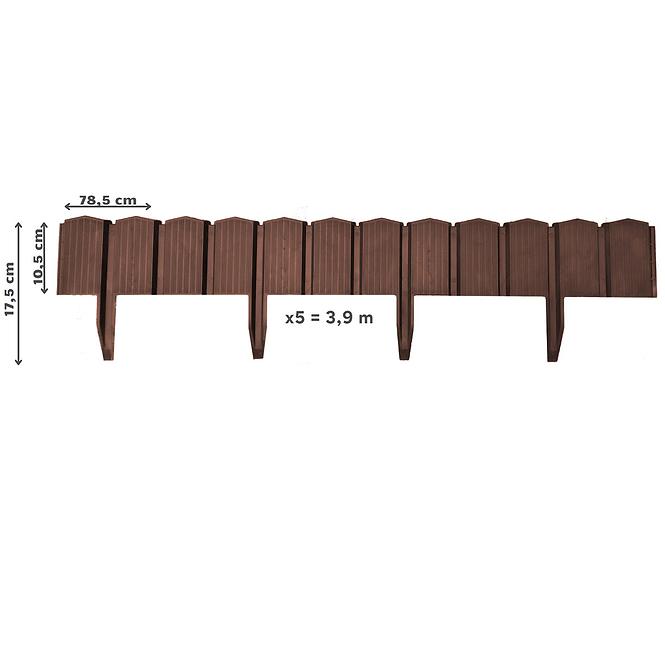 Gartenpalisade PA80 (Set 5 Stk.) Stella Green  Braun