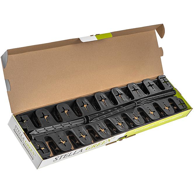 Set mit 4 Kanten + 12 Ankern SE45 BOX Schwarz