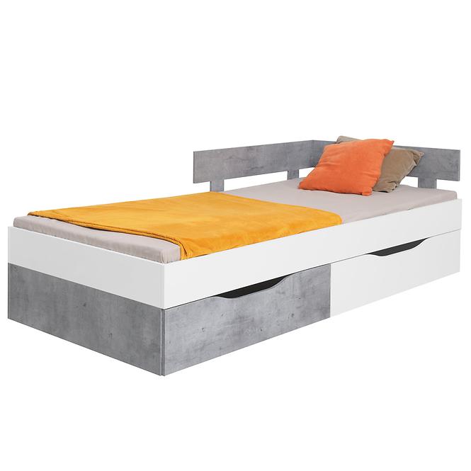 Sigma Si16 Bett Weiß Lux/Beton