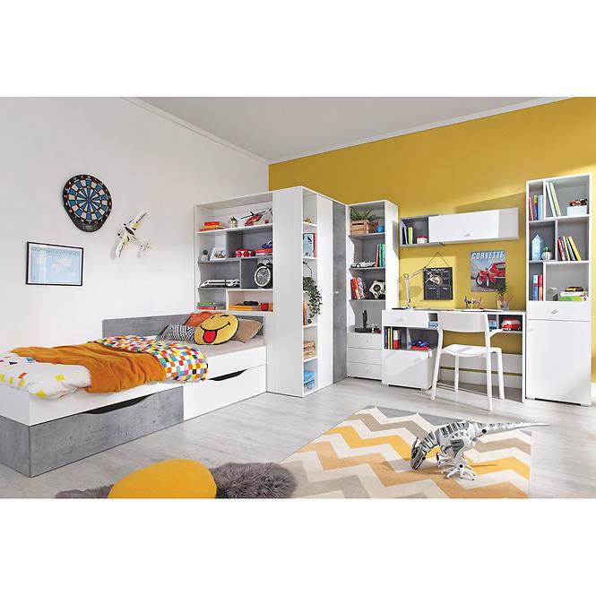 TV skříňka Sigma bílá lux/concrete