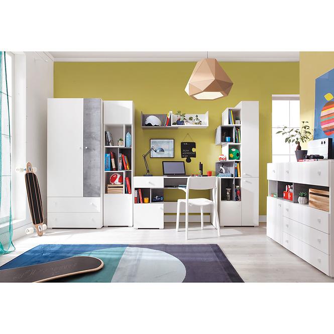TV skříňka Sigma bílá lux/concrete